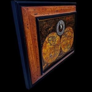 Vintage Spartus World Map Clock – Retro Wall Clock